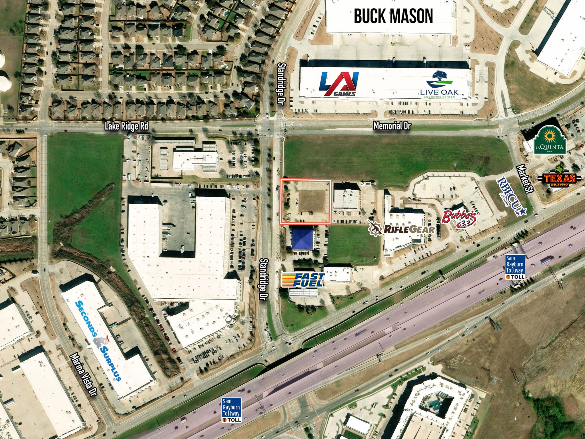 NEQ 121 & Standridge Dr, The Colony, TX for sale Aerial- Image 1 of 3