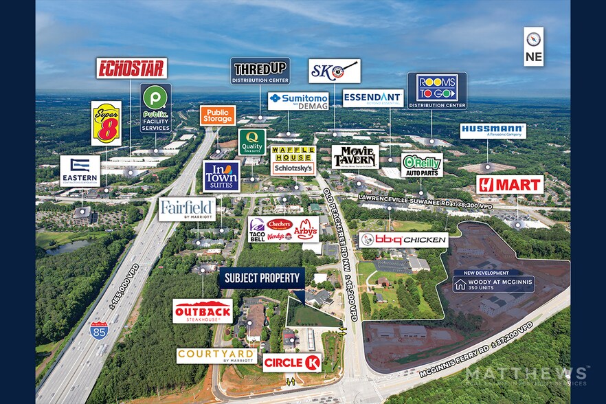 215 Old Peachtree Rd NW, Suwanee, GA à vendre - Photo du bâtiment - Image 3 de 4