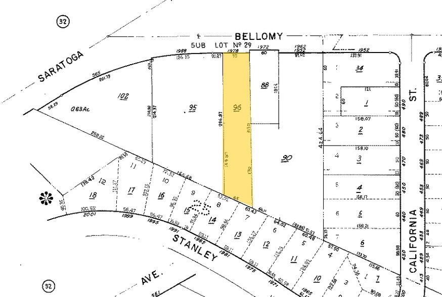 1978 Bellomy St, Santa Clara, CA à vendre - Plan cadastral - Image 3 de 3