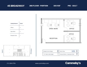 45 Broadway, New York, NY à louer Plan d’étage- Image 1 de 1