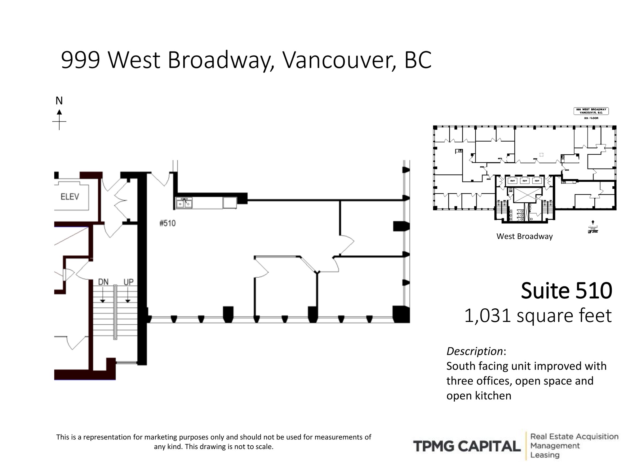 999 W Broadway, Vancouver, BC à louer Plan de site- Image 1 de 1