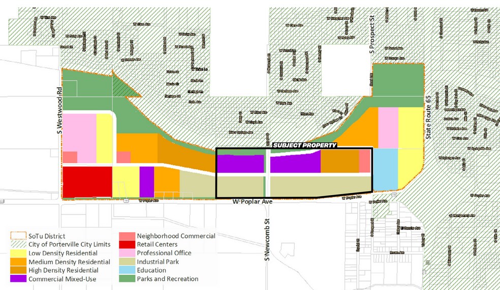 W Poplar & S Newcomb Street ave, Porterville, CA for sale - Building Photo - Image 2 of 2