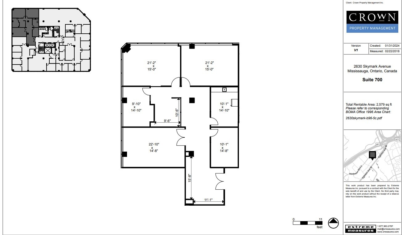 2630 Skymark Ave, Mississauga, ON à louer Plan d’étage- Image 1 de 1