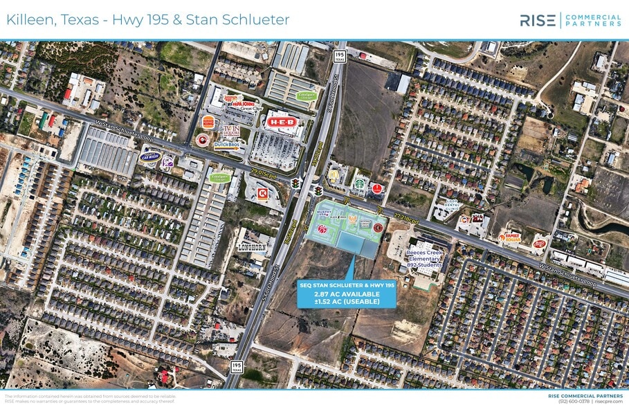 Highway 195 & Stan Schlueter Loop, Killeen, TX for lease - Aerial - Image 3 of 3