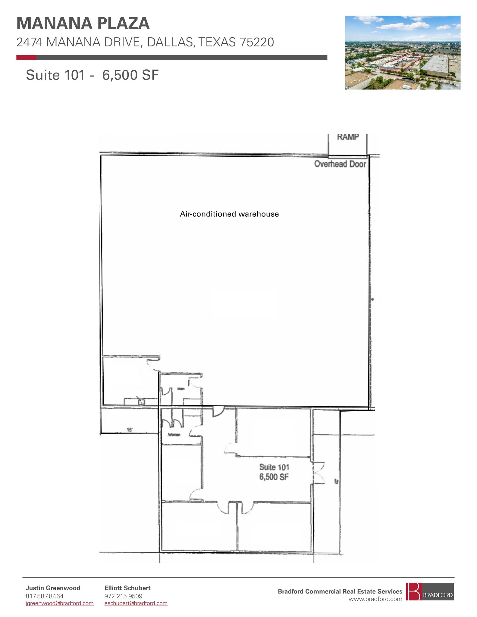 2474 Manana Dr, Dallas, TX for lease Floor Plan- Image 1 of 1