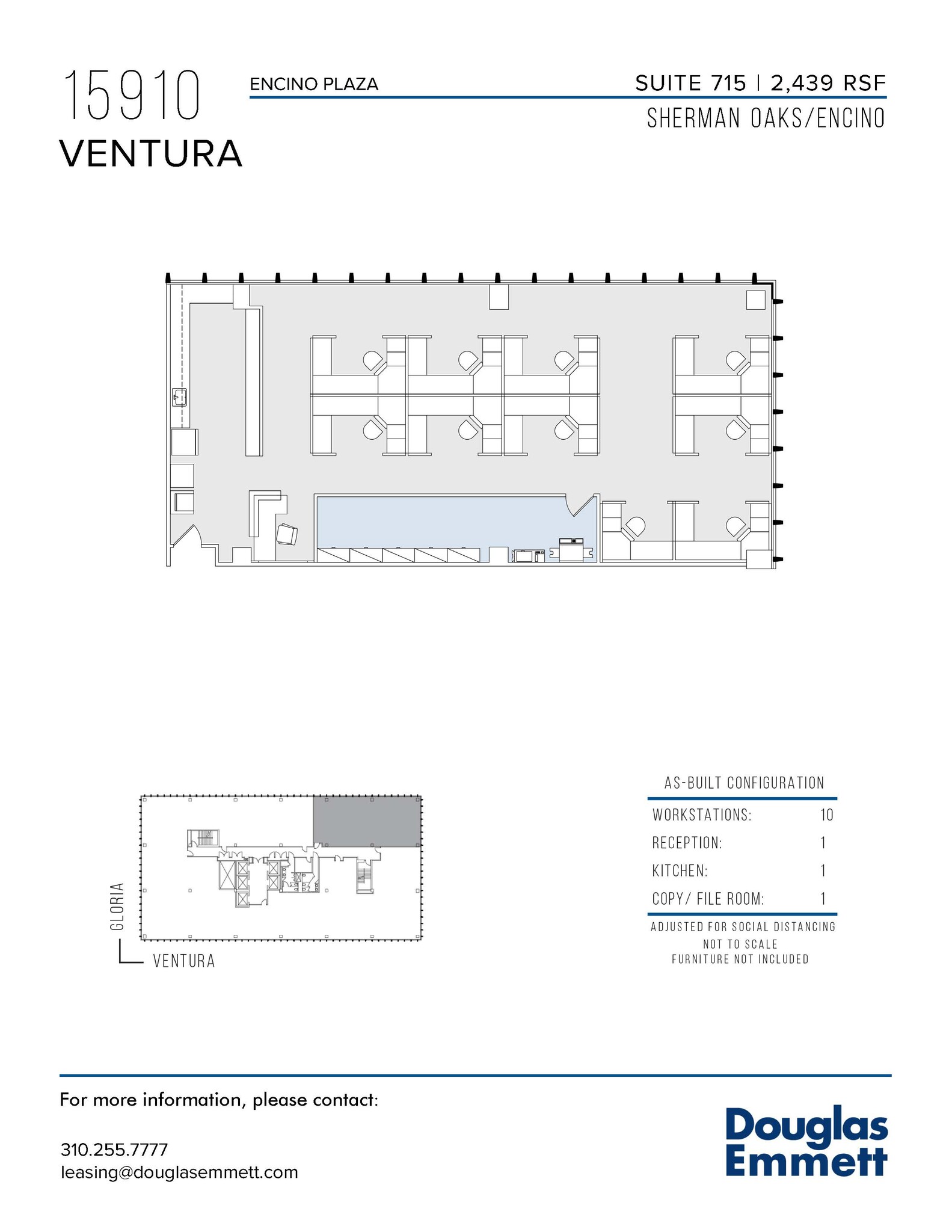 15910 Ventura Blvd, Encino, CA à louer Plan d’étage- Image 1 de 1