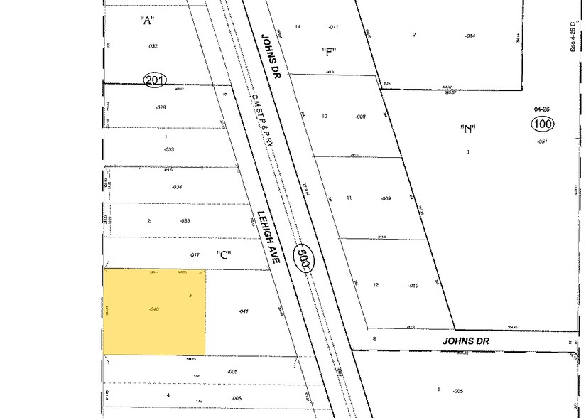 1940-1948 Lehigh Ave, Glenview, IL for lease - Plat Map - Image 3 of 3