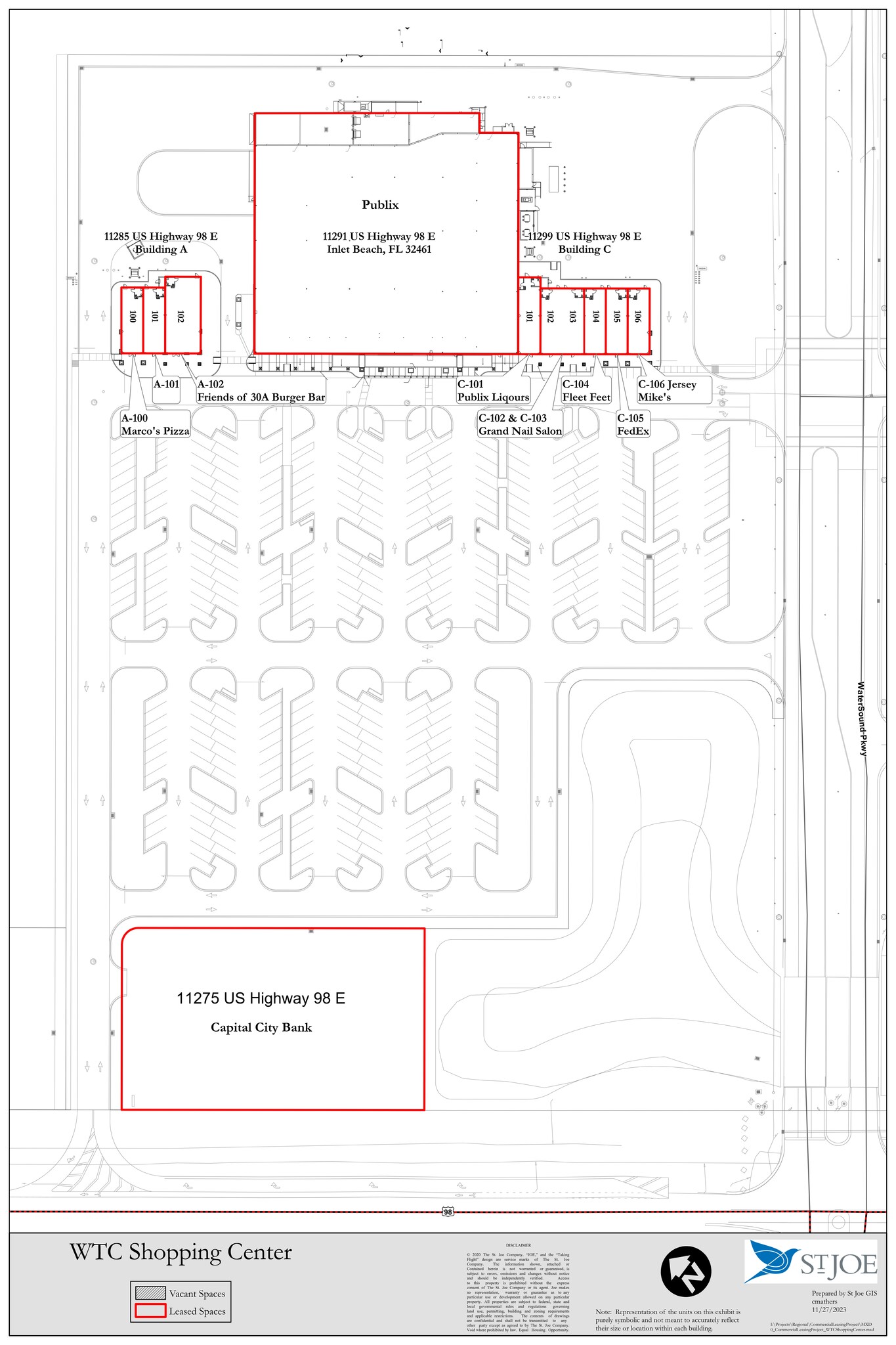11285 US Highway 98 E, Watersound, FL for lease Site Plan- Image 1 of 1