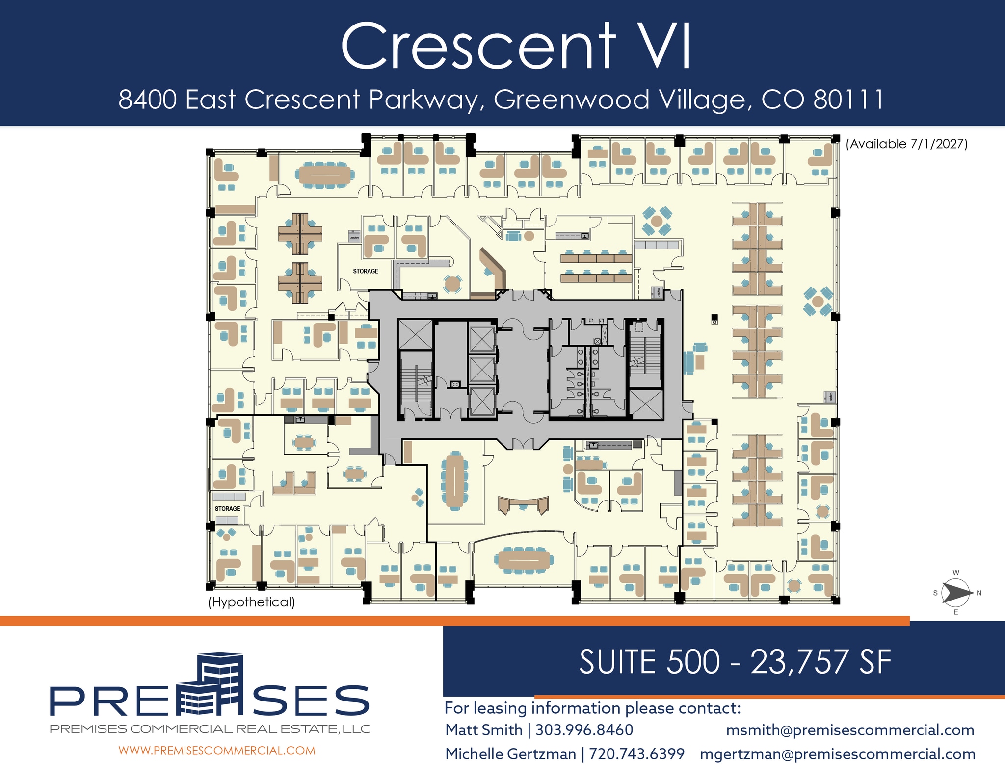 8400 E crescent Pky, Greenwood Village, CO à louer Plan d’étage- Image 1 de 1