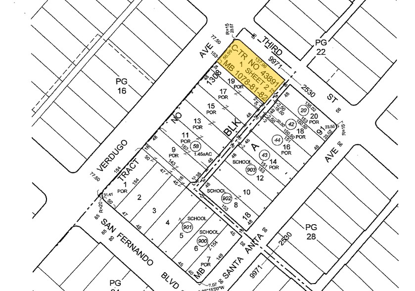 290 E Verdugo Ave, Burbank, CA à vendre - Plan cadastral - Image 1 de 1