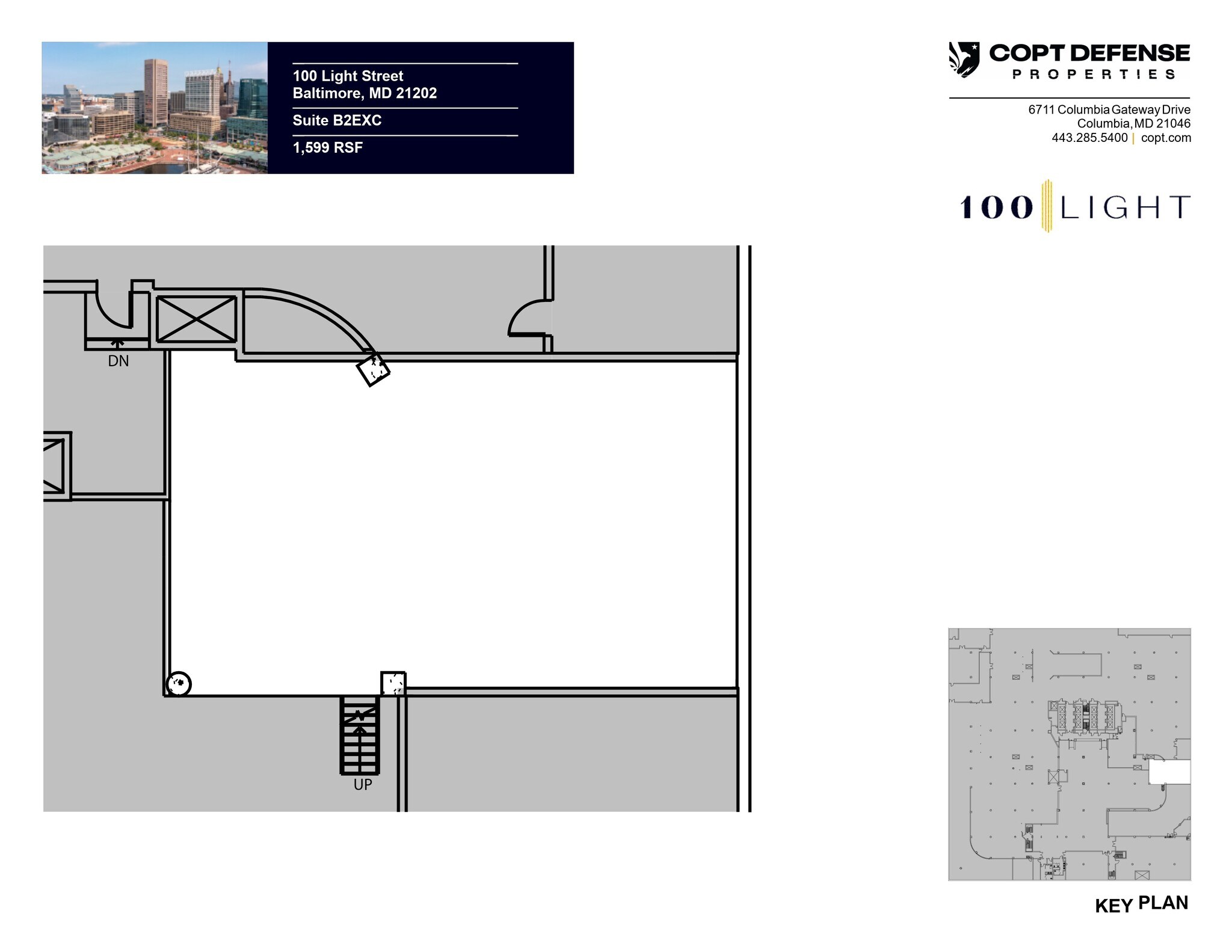 100 Light St, Baltimore, MD à louer Plan d’étage- Image 1 de 1