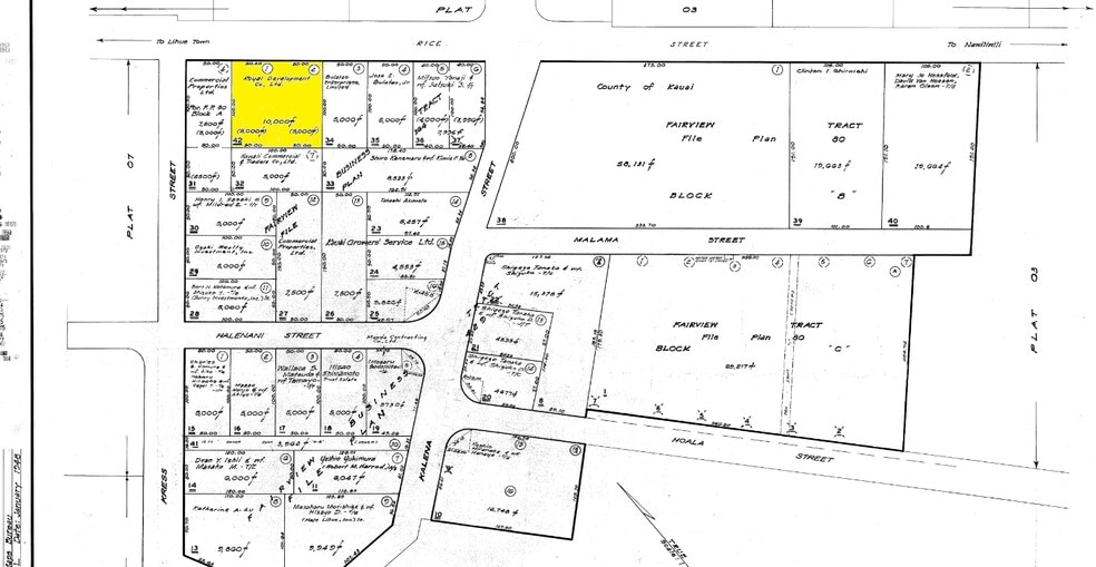 4275 Rice St, Lihue, HI for lease - Plat Map - Image 3 of 3