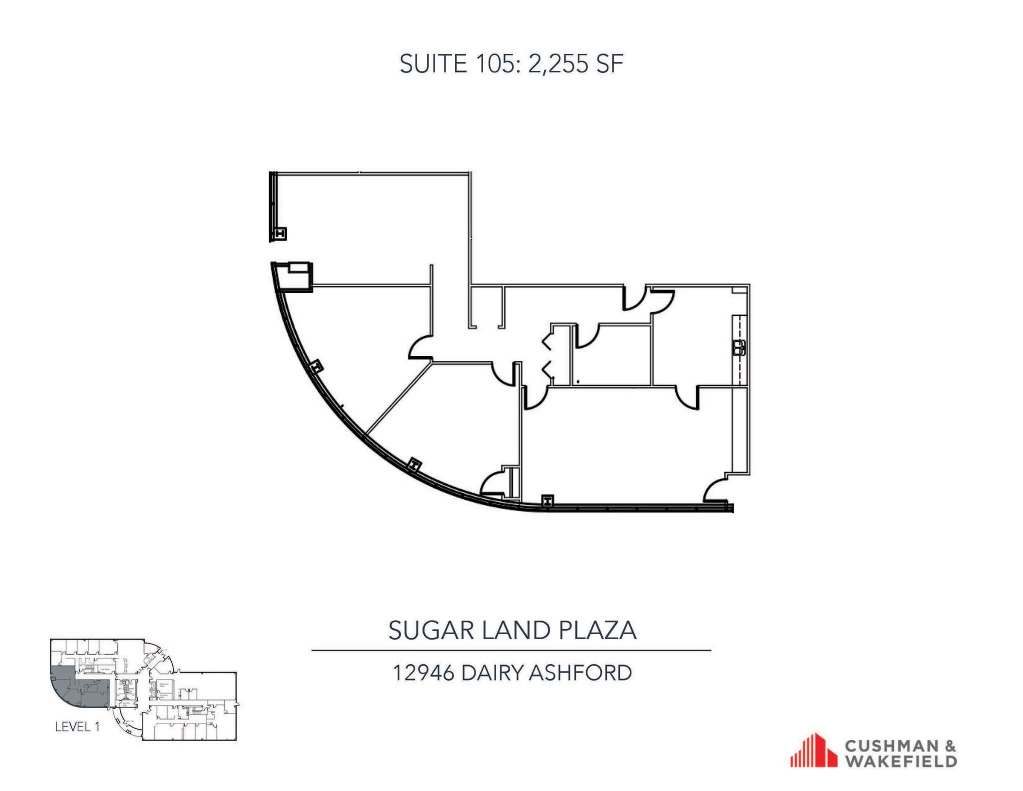 12946 Dairy Ashford Rd, Sugar Land, TX à louer Plan d’étage- Image 1 de 1