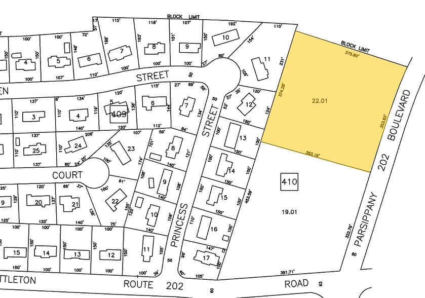 1160 Parsippany Blvd, Parsippany, NJ à vendre - Plan cadastral - Image 1 de 1