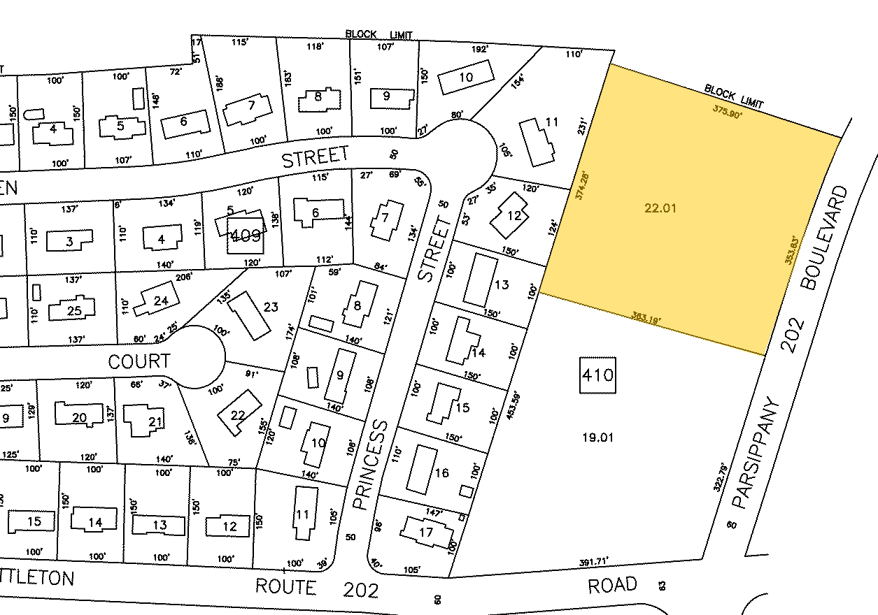 1160 Parsippany Blvd, Parsippany, NJ à vendre Plan cadastral- Image 1 de 1