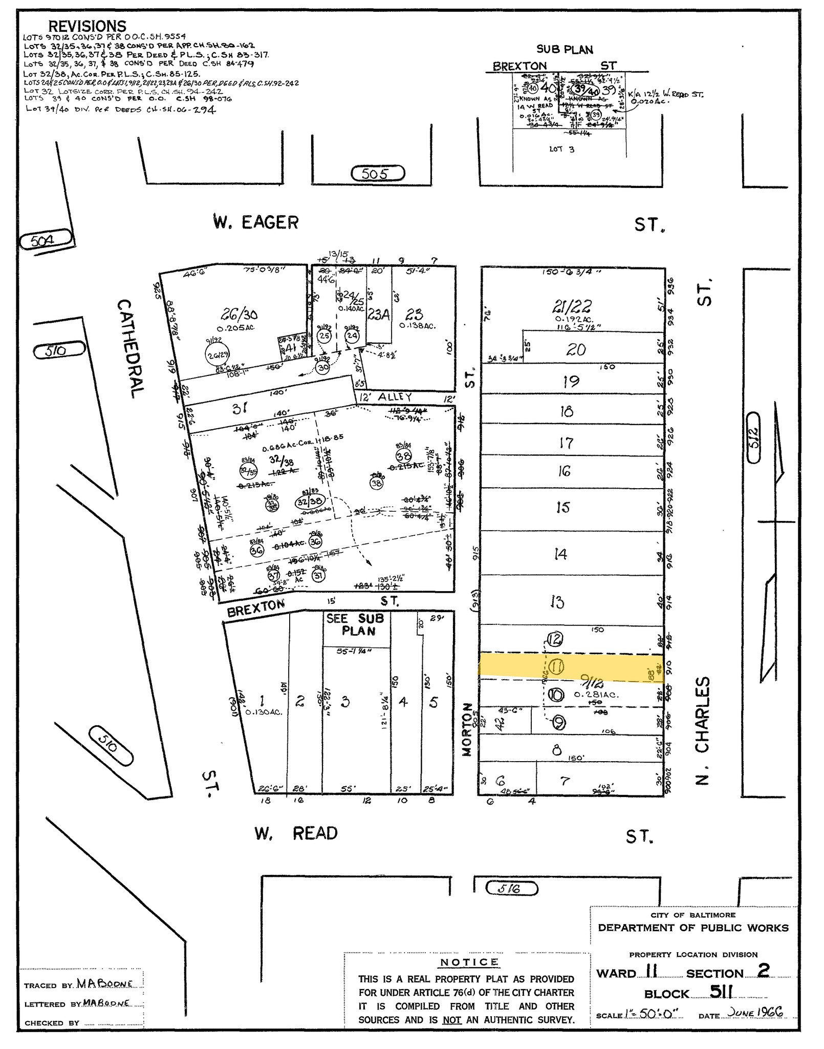 916 N Charles St, Baltimore, MD à vendre Plan cadastral- Image 1 de 1