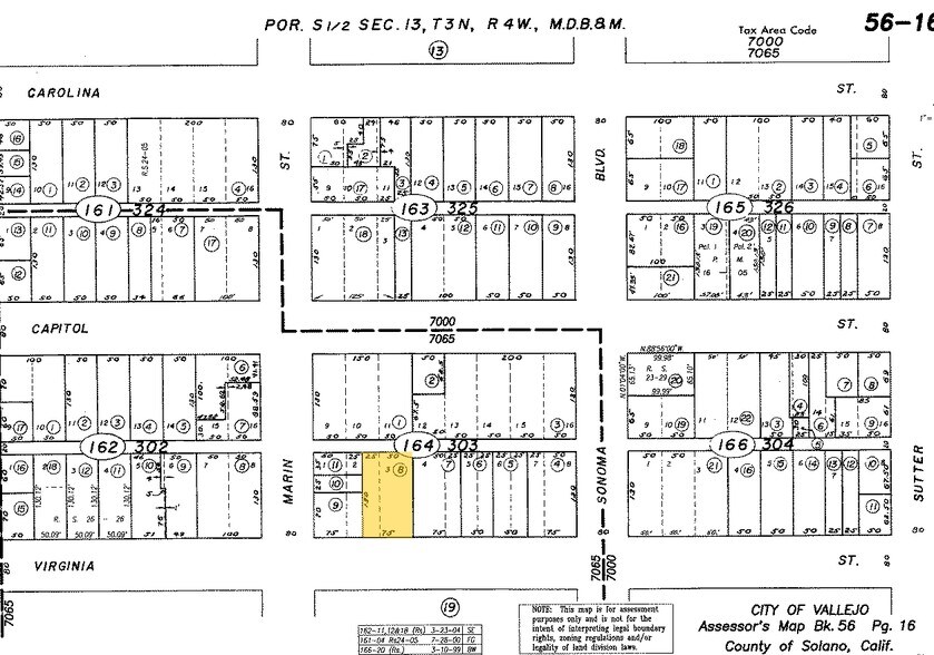 616-630 Marin St, Vallejo, CA à louer - Plan cadastral - Image 3 de 14