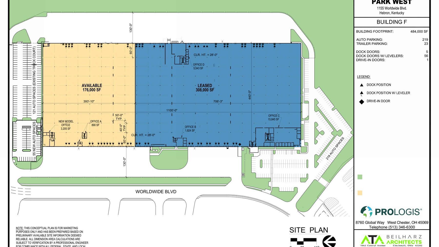 1155 Worldwide Blvd, Hebron, KY for lease Site Plan- Image 1 of 2