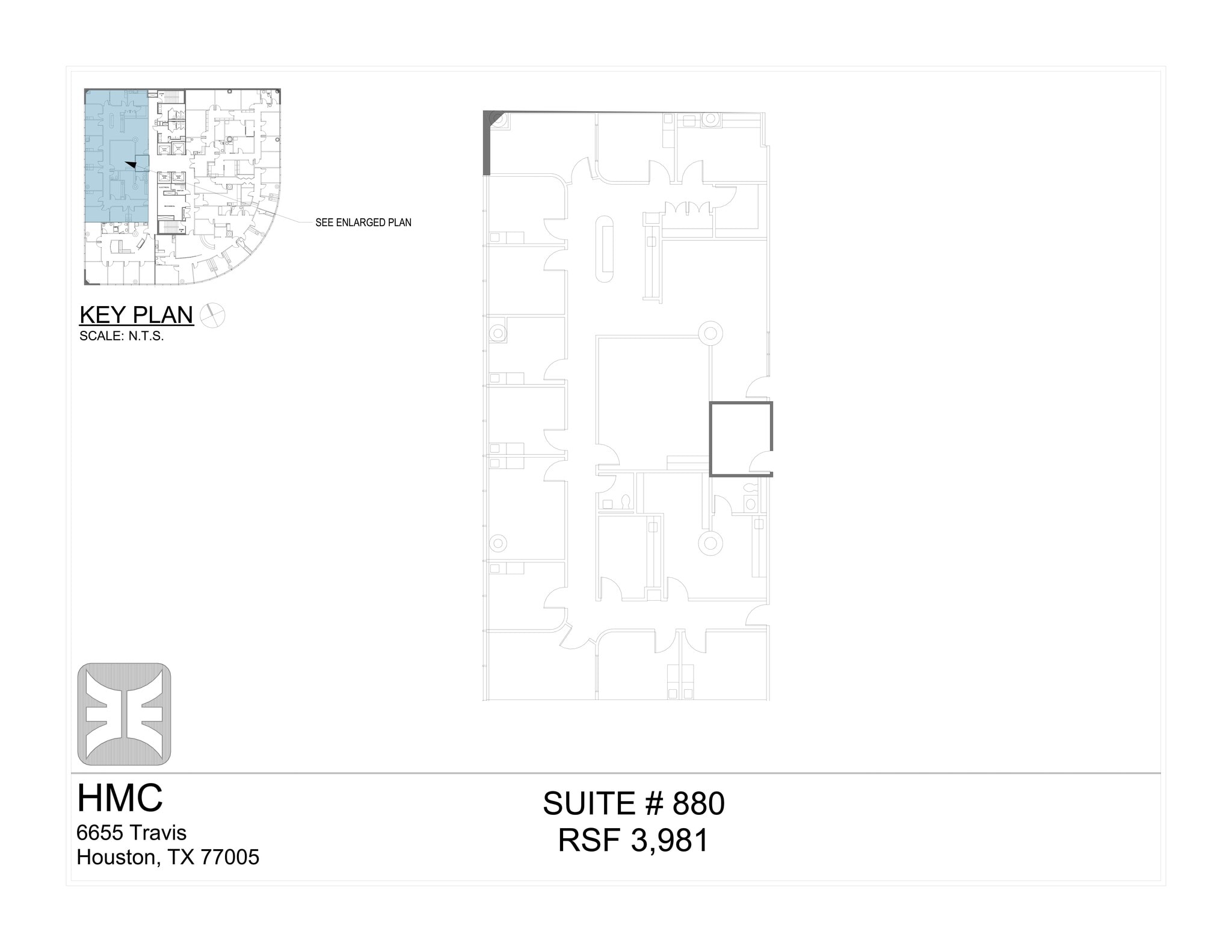 6655 Travis St, Houston, TX à louer Plan de site- Image 1 de 1