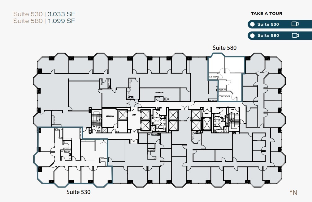 550 W C St, San Diego, CA à louer Plan d’étage- Image 1 de 2