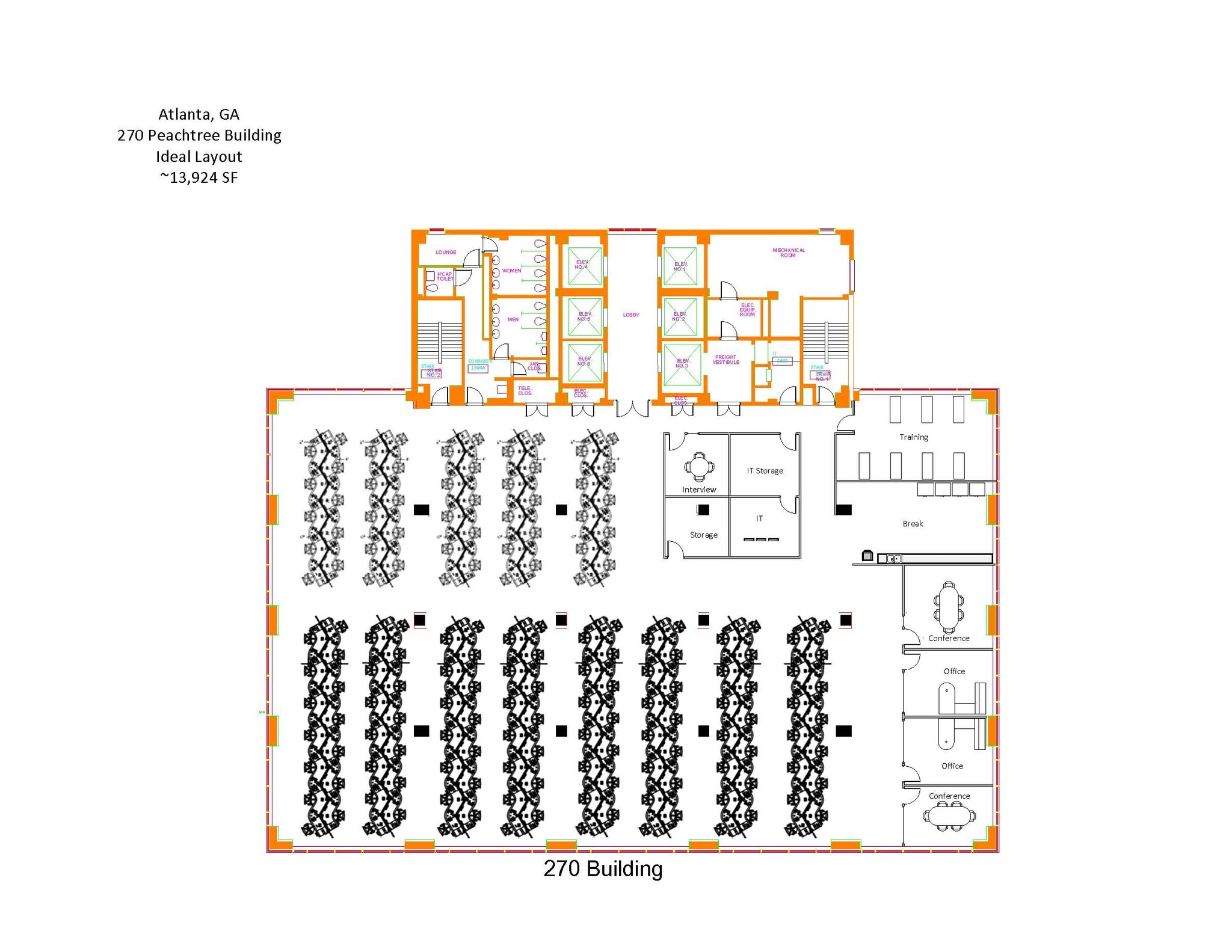 260-270 Peachtree St NW, Atlanta, GA à louer Plan d’étage- Image 1 de 1