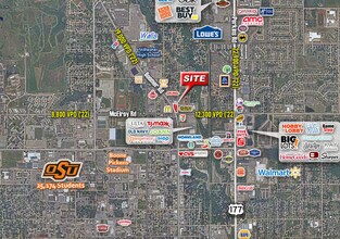 800 N Main St, Stillwater, OK - Aerial map view