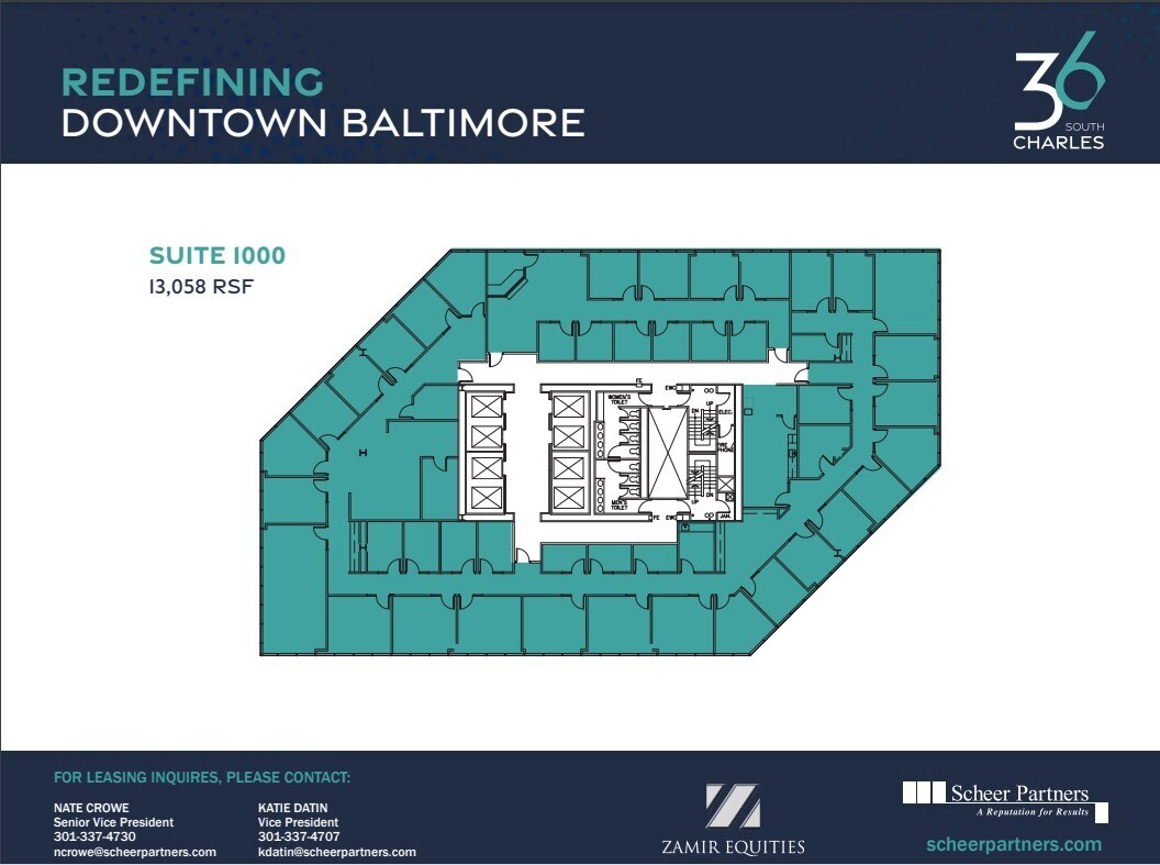 36 S Charles St, Baltimore, MD à louer Plan d’étage- Image 1 de 1