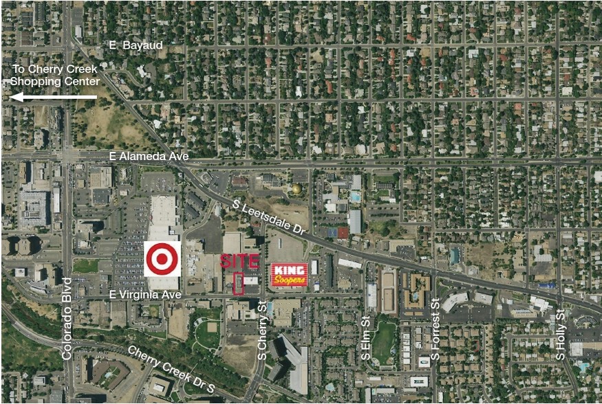 4521 E Virginia Ave, Glendale, CO for lease - Aerial - Image 3 of 4