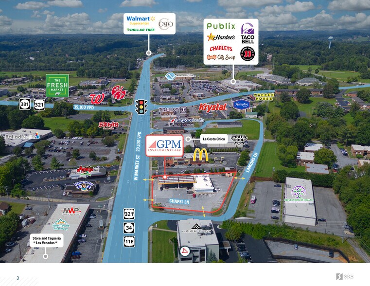 1702 W Market St, Johnson City, TN à vendre - Photo du bâtiment - Image 3 de 11