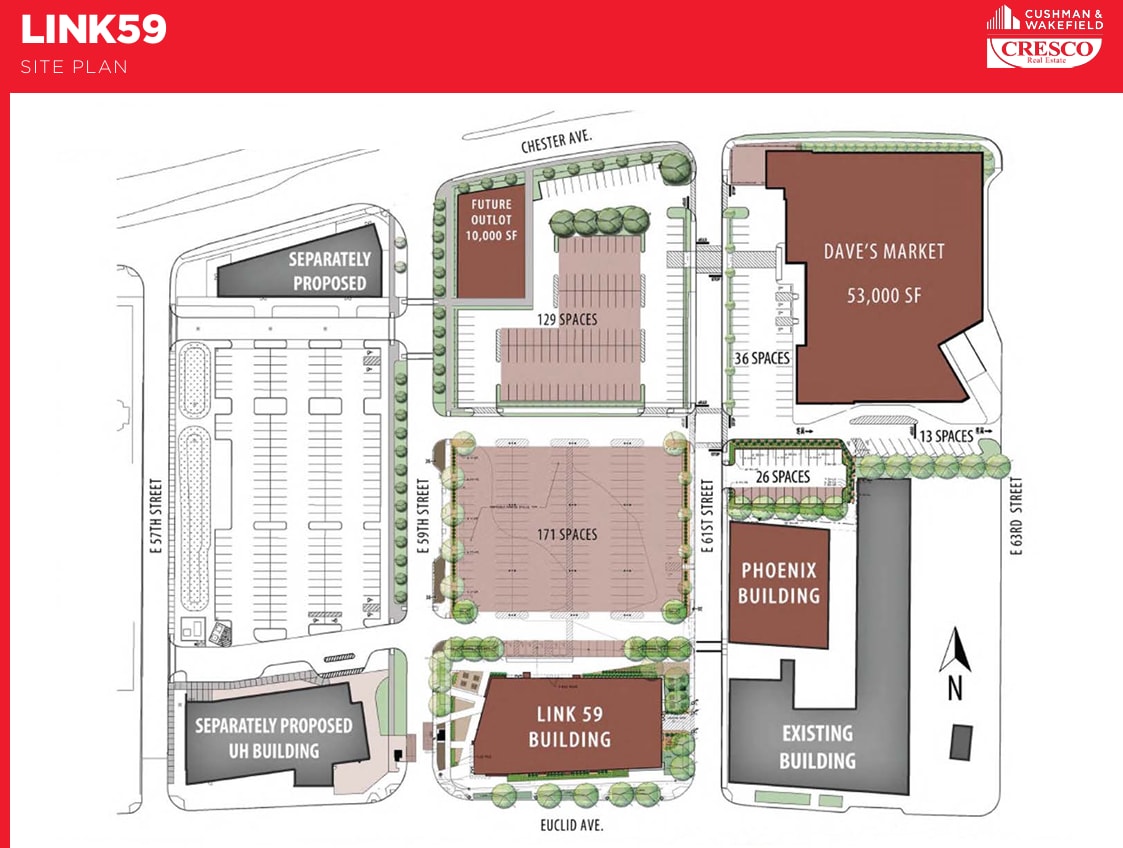 6001 Euclid Ave, Cleveland, OH à louer Plan de site- Image 1 de 2