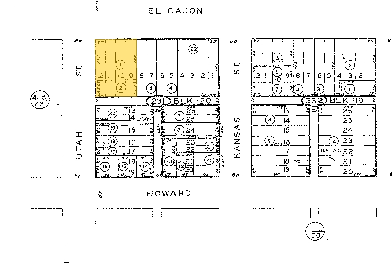 2855-2859 El Cajon Blvd, San Diego, CA for sale - Plat Map - Image 1 of 1