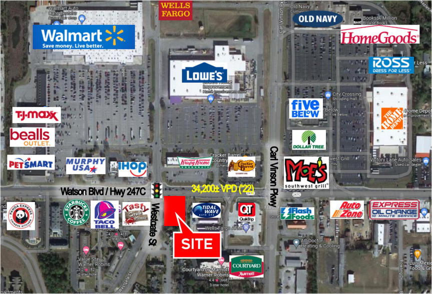 2711 Watson Blvd, Warner Robins, GA à vendre - Photo du bâtiment - Image 2 de 6