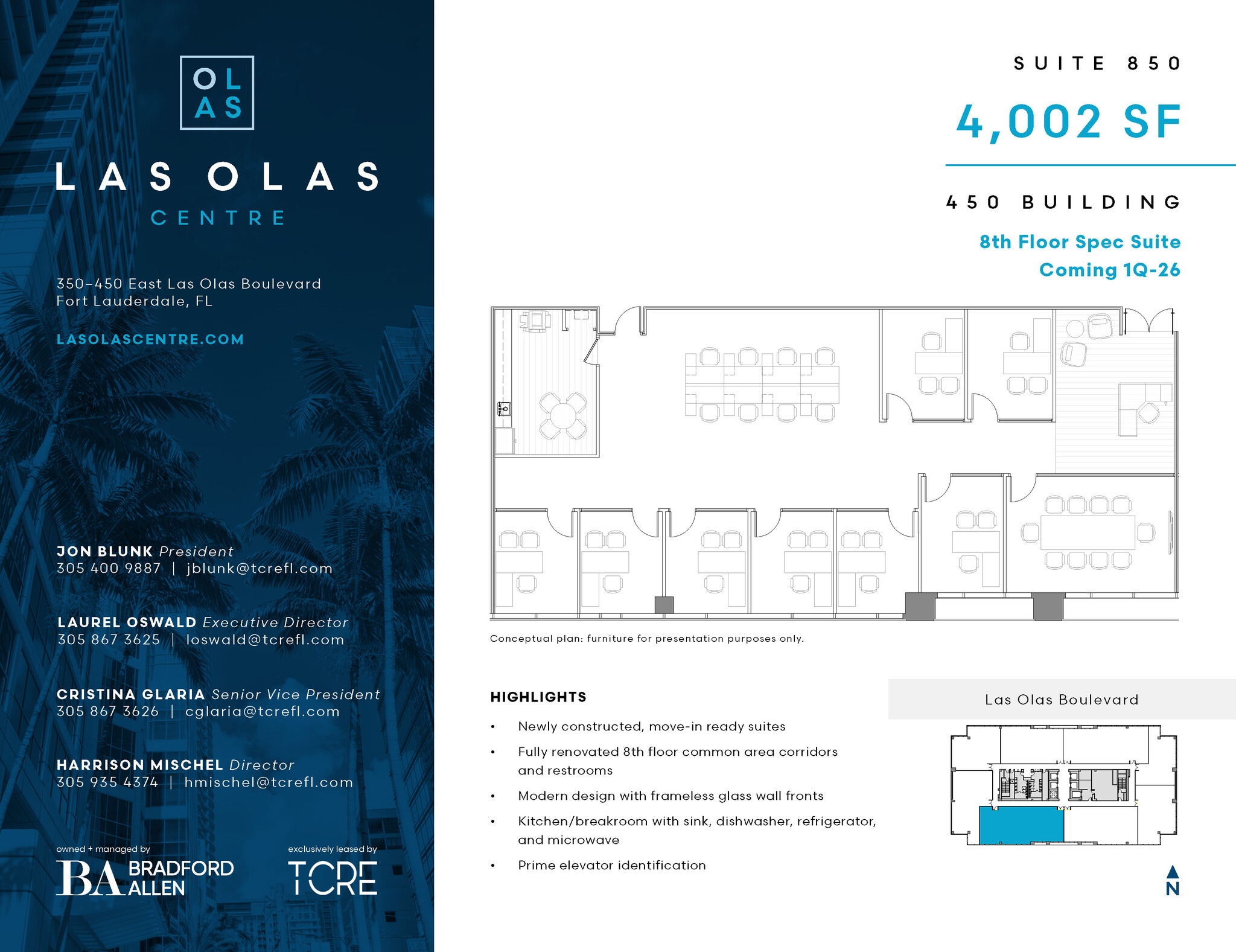 450 E Las Olas Blvd, Fort Lauderdale, FL à louer Plan d’étage- Image 1 de 2