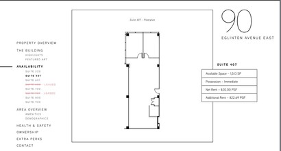 90 Eglinton Ave E, Toronto, ON for lease Floor Plan- Image 1 of 1