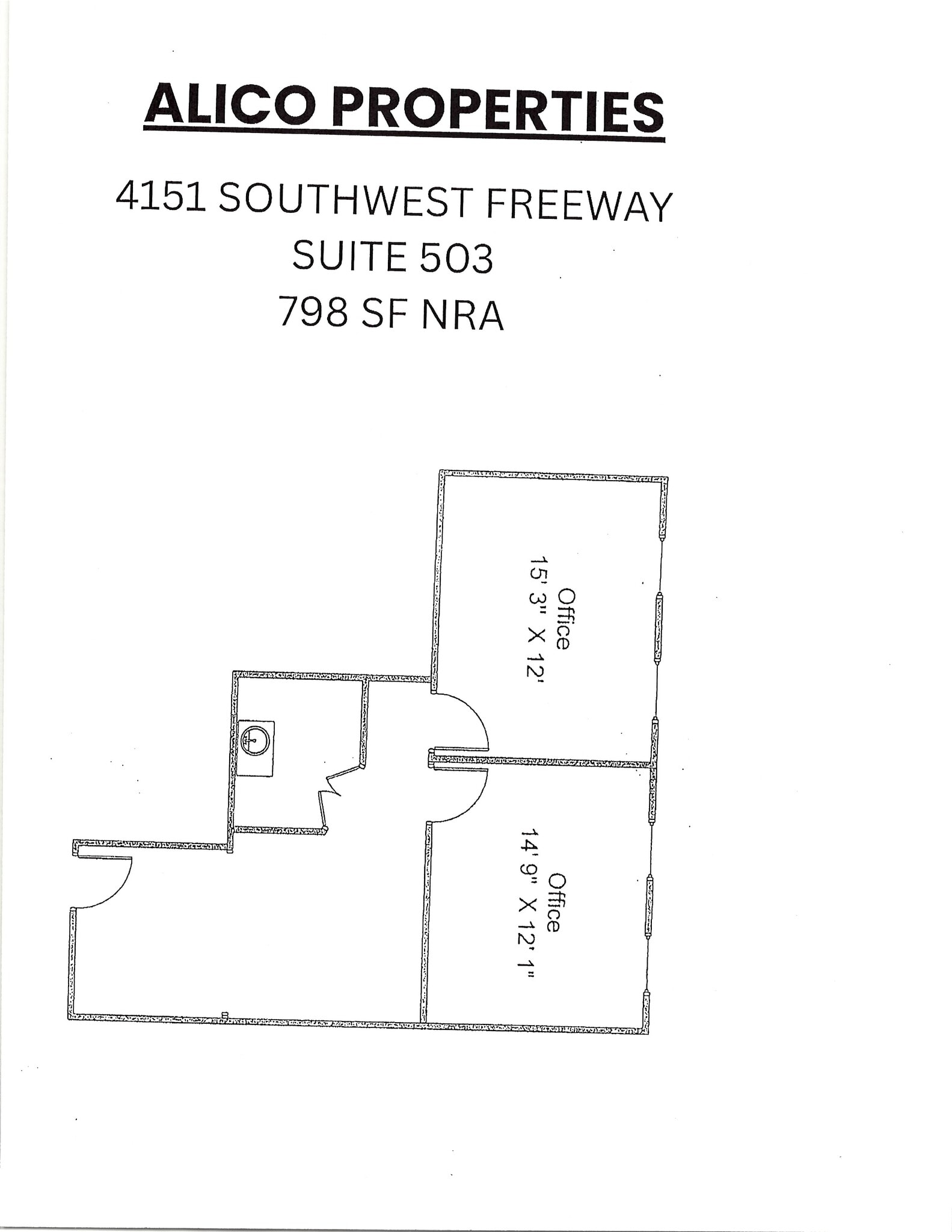4151 Southwest Fwy, Houston, TX à louer Plan d’étage- Image 1 de 1