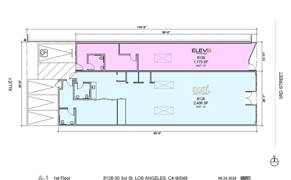 8128-8130 W 3rd St, Los Angeles, CA for lease - Floor Plan - Image 2 of 3