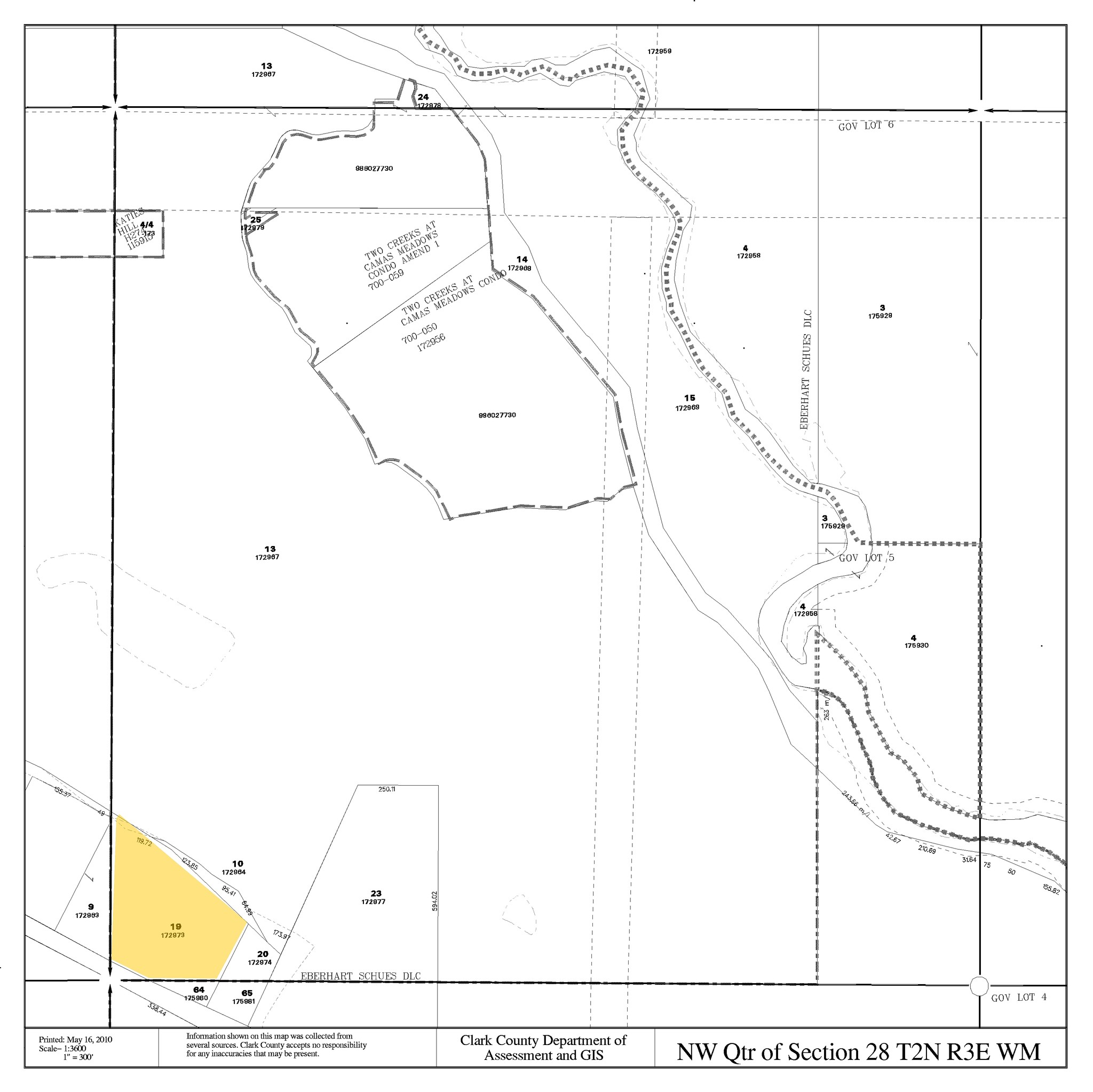 3711 NW Camas Meadows Dr, Camas, WA à vendre Plan cadastral- Image 1 de 1