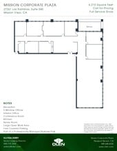 27261 Las Ramblas, Mission Viejo, CA for lease Floor Plan- Image 1 of 1