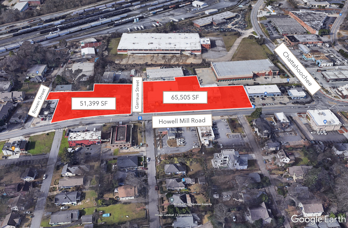 Howell Mill Rd, Atlanta, GA for lease Aerial- Image 1 of 2