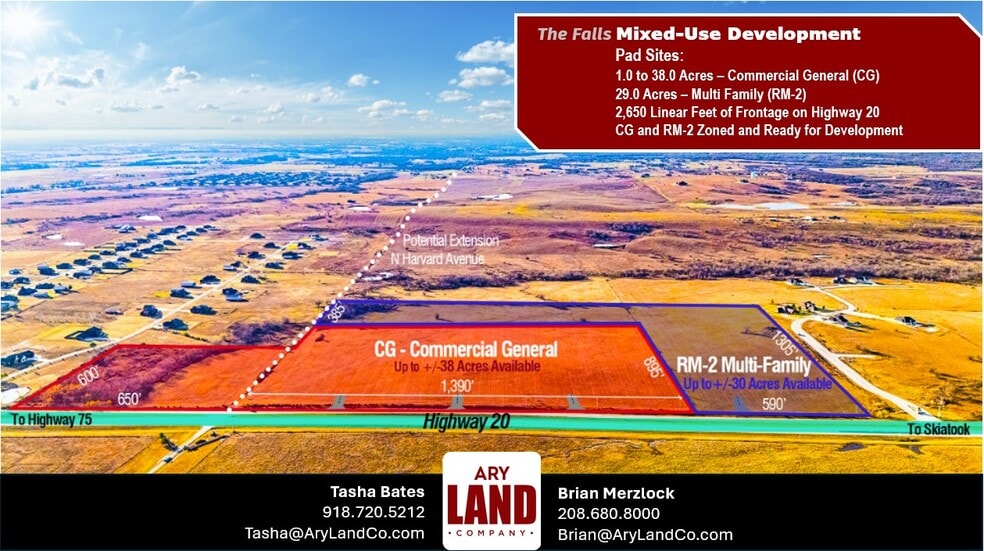 69 Acres 3200 Highway 20, Skiatook, OK à vendre - Aérien - Image 2 de 7