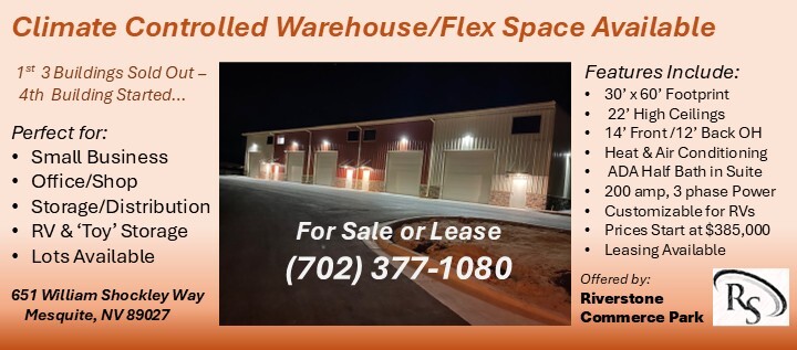 651 William Shockley Wy, Mesquite, NV for lease Building Photo- Image 1 of 2