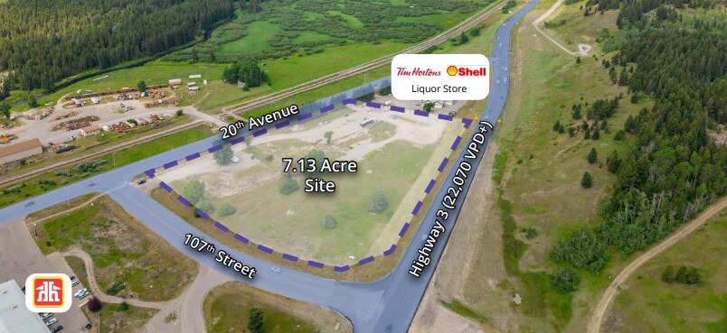 10509 20 Av, Blairmore, AB à louer - Aérien - Image 2 de 3