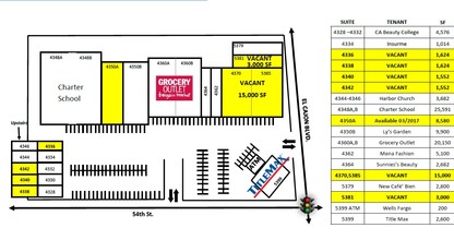 5379-5399 El Cajon Blvd, San Diego, CA à louer Plan de site- Image 2 de 2