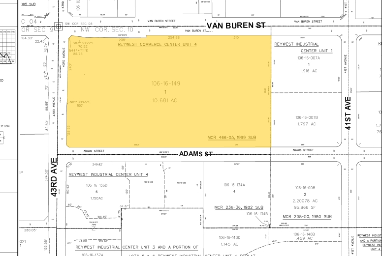 4141 W Van Buren St, Phoenix, AZ for sale Plat Map- Image 1 of 1