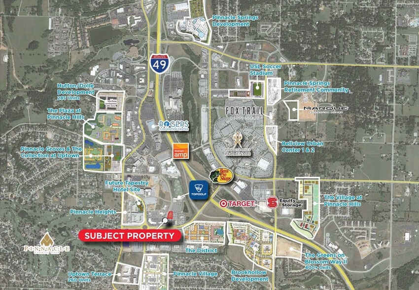 S JB Hunt Dr, Rogers, AR for lease - Aerial - Image 3 of 3