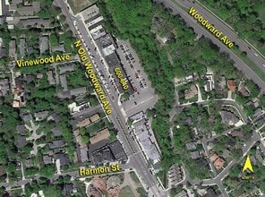 600-640 N Old Woodward Ave, Birmingham, MI - AERIAL map view