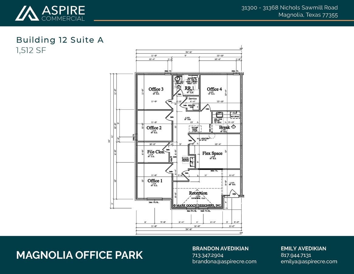 31300-31368 Nichols Sawmill Rd, Magnolia, TX 77355 - Unit 12A -  - Floor Plan - Image 1 of 1