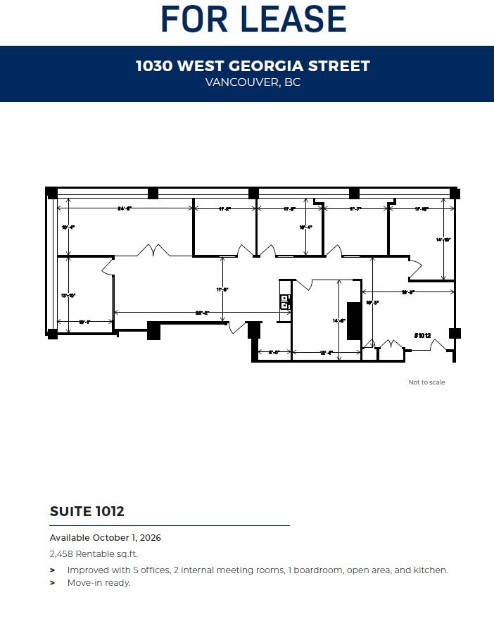 1030 W Georgia St, Vancouver, BC à louer Plan d’étage- Image 1 de 1