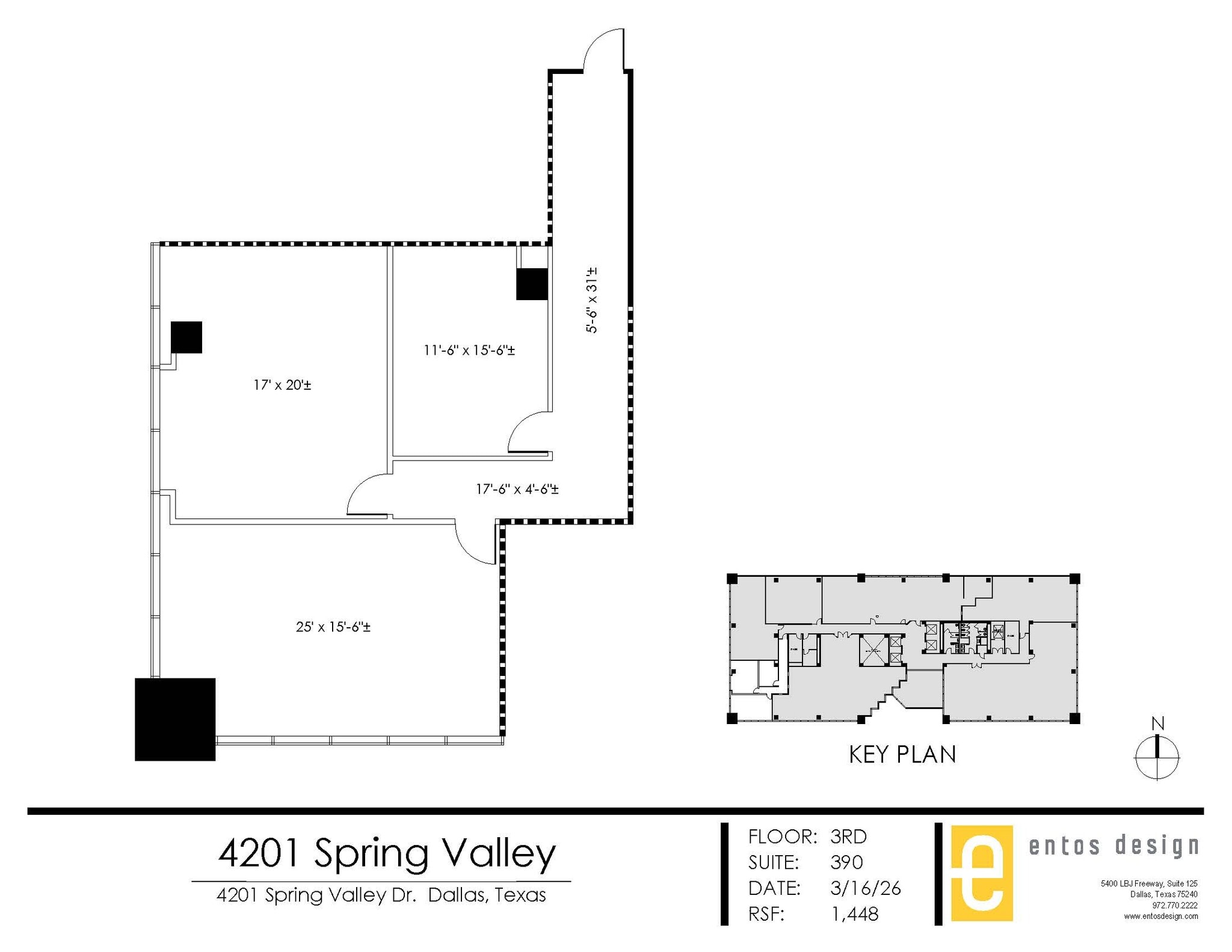 4201 Spring Valley Rd, Dallas, TX à louer Plan d’étage- Image 1 de 2