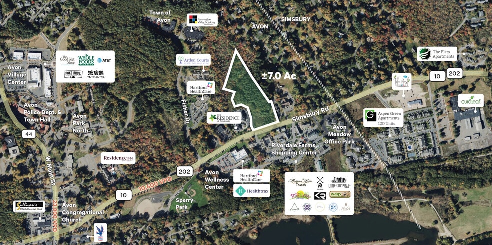 121 Simsbury Rd, Avon, CT for sale - Aerial - Image 2 of 2